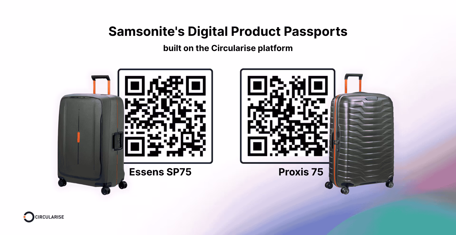 Samsonite digital product passport consumer experience visual